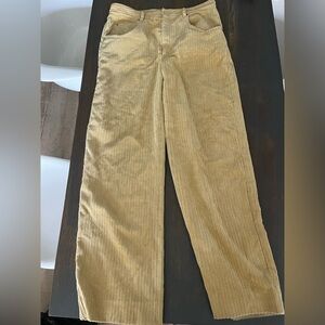 Isabel marent Yellow Corduroy Wide-Leg Pants